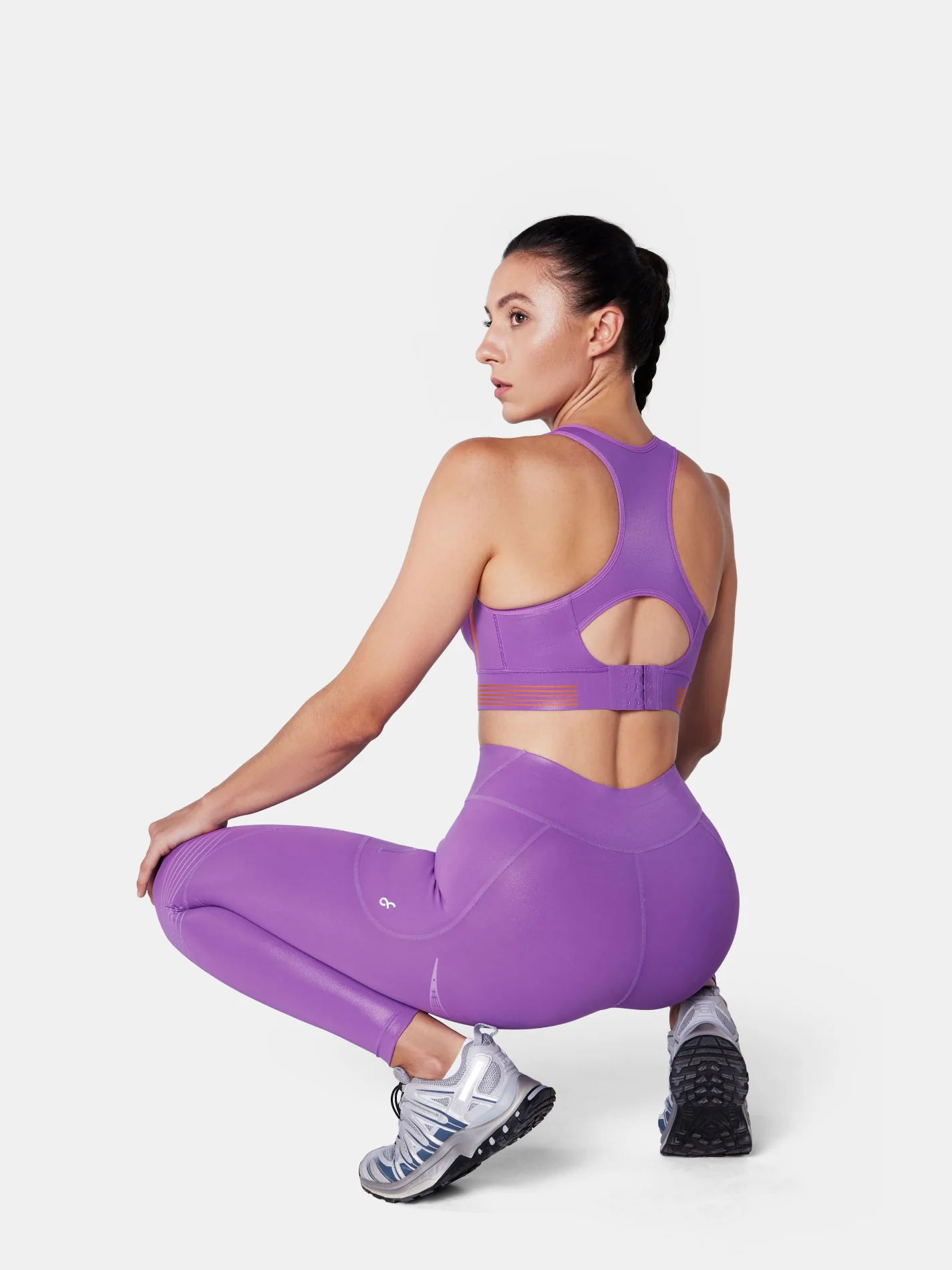 Body Sculpt Glossy Leather Sports Bra, A-D Cups - Image 11