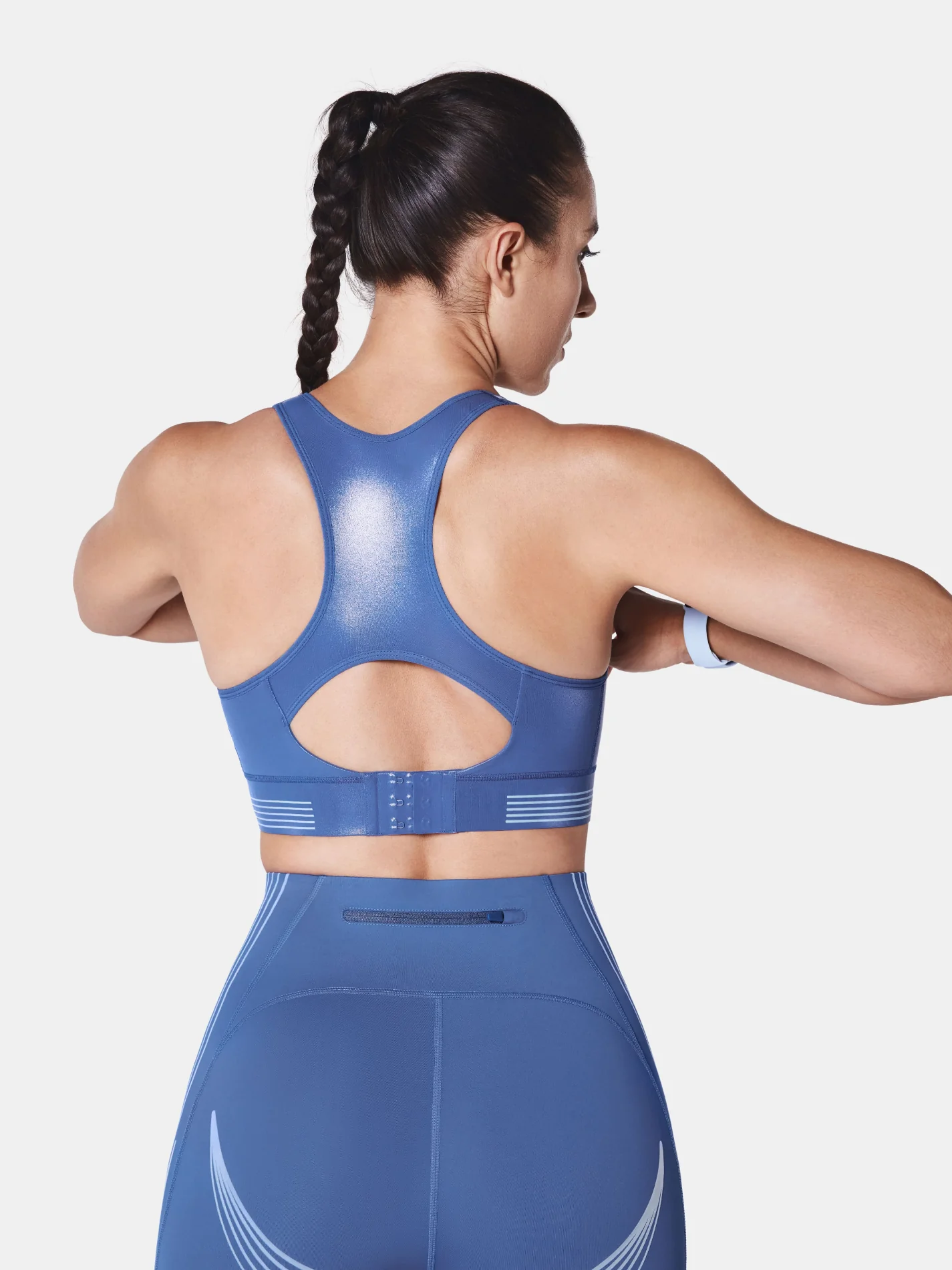 Body Sculpt Glossy Leather Sports Bra, A-D Cups - Image 17
